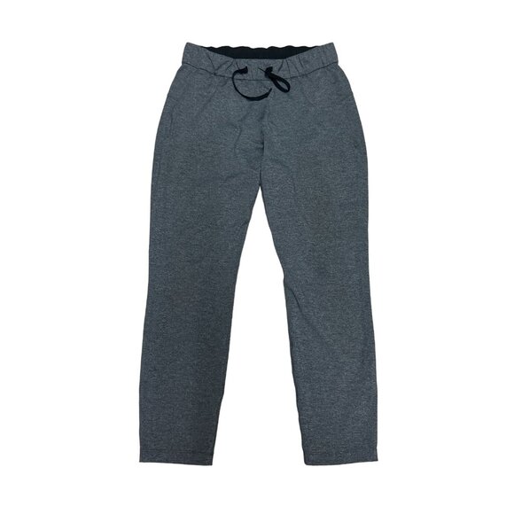 Lululemon On The Fly Pant *28"‎ Heathered Black Gray Stretch Mid Rise Sz 6 Women - Picture 5 of 7